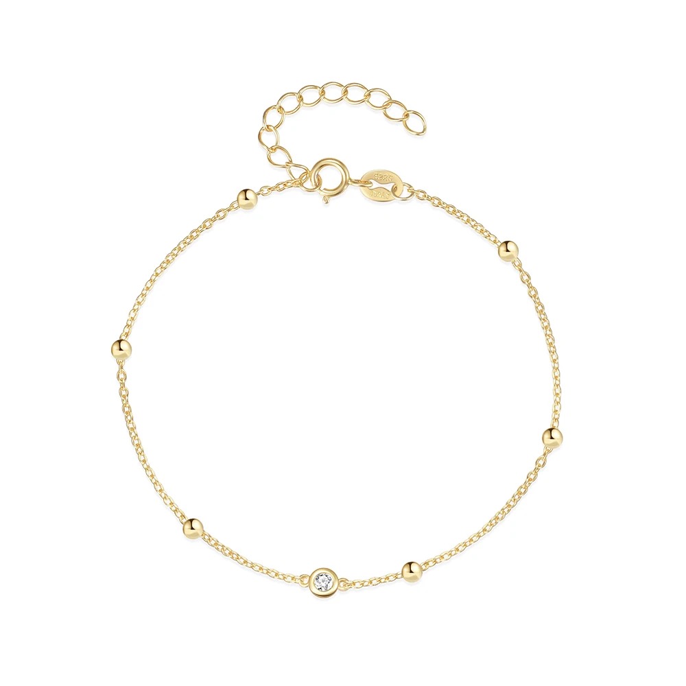 Tiny Dainty Gold Ball Bracelet Bracelets Simple Dainty Jewelry