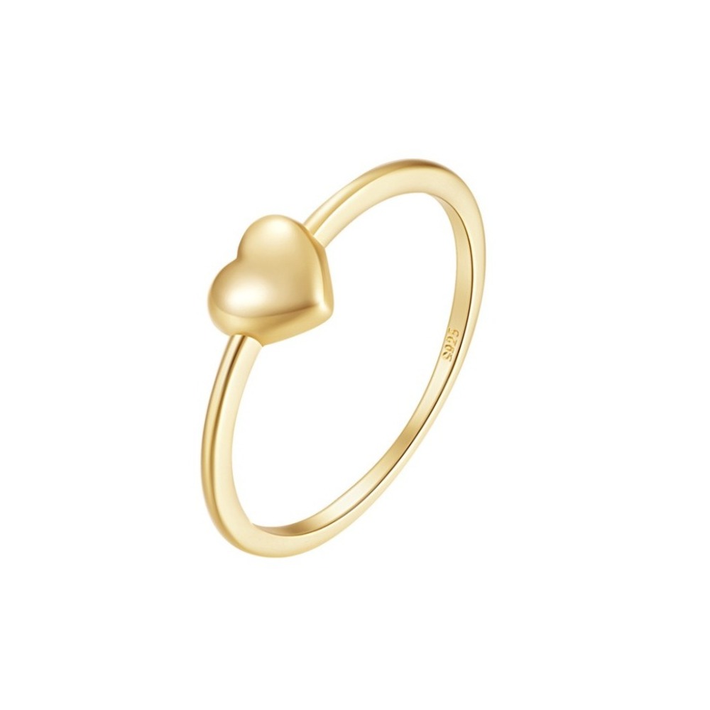 Gold Heart Ring Minimalist Gold Jewelry Simple Dainty Jewelry